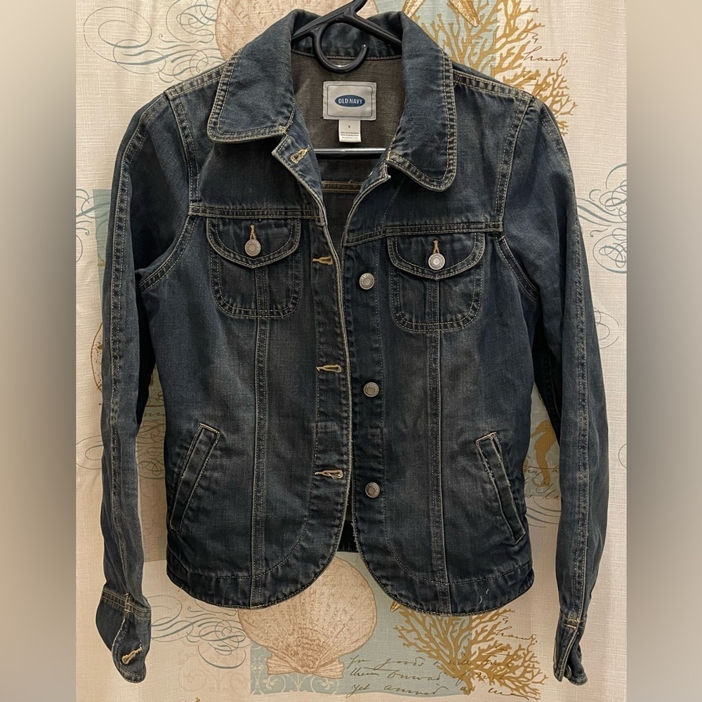 Old Navy VTG Blue Jean Denim Jacket Womens Sm Sport Old School Street‎ Wear Y2K